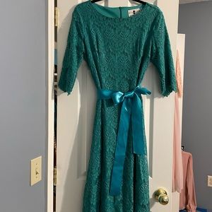 Dainty Jewell’s Night in Paris dress in the teal color.